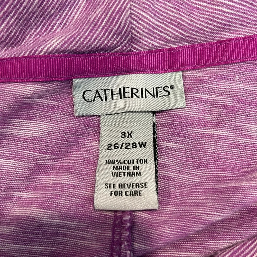 Plus size purple cowl neck 3X top - Picture 3 of 5